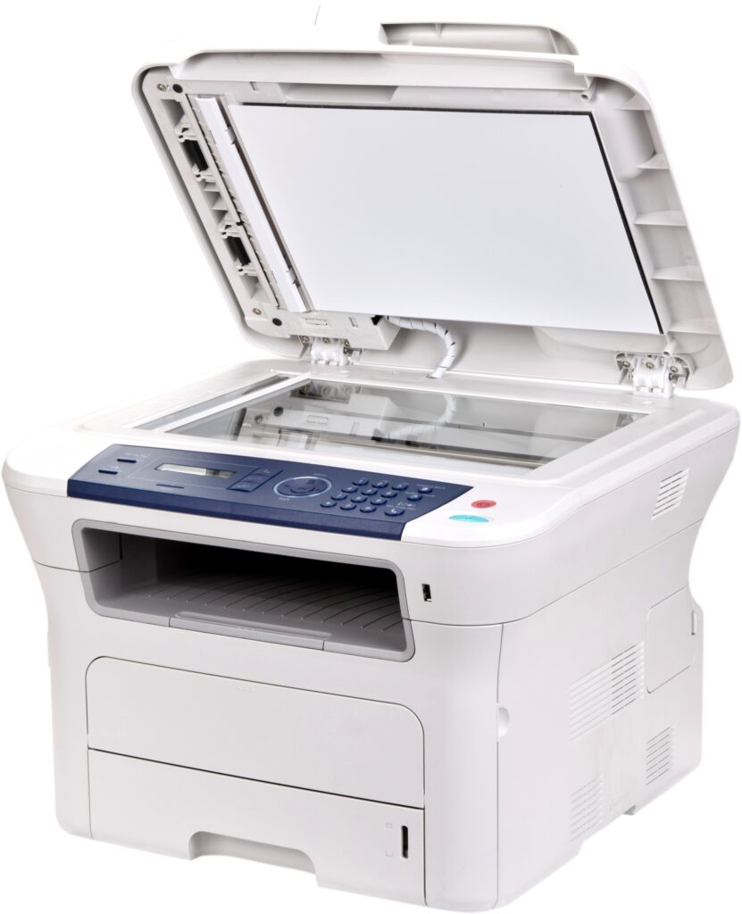 printer with scaner fax isolated